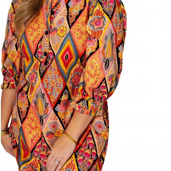 NEW IVY JANE back tie dress in orange - Picture 5 of 6